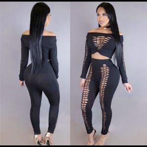 Women Two Piece Set / Sexy Cut-out